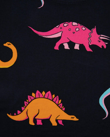 Kids' Navy Dinosaur Crewneck Long Pyjama Set